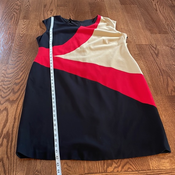 NWT ALFANI woman Color Block sleeveless DRESS zipped back sheath w/ stretch 18W - Picture 10 of 10